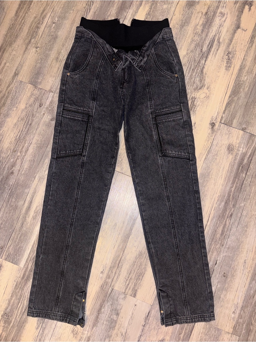 Maniere De Voir Black Straight Leg Jeans
